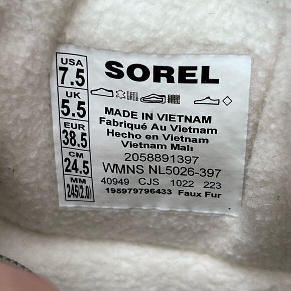 Sorel Explorer Next Carnival 100g Waterproof Boot Stone Green Women 7.5 NWB - Picture 8 of 10